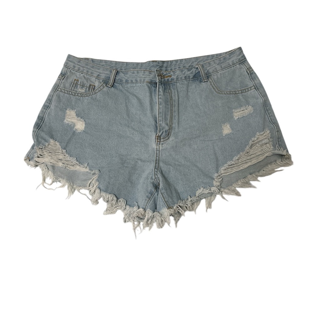 SHEIN / Distressed Denim Women Shorts
